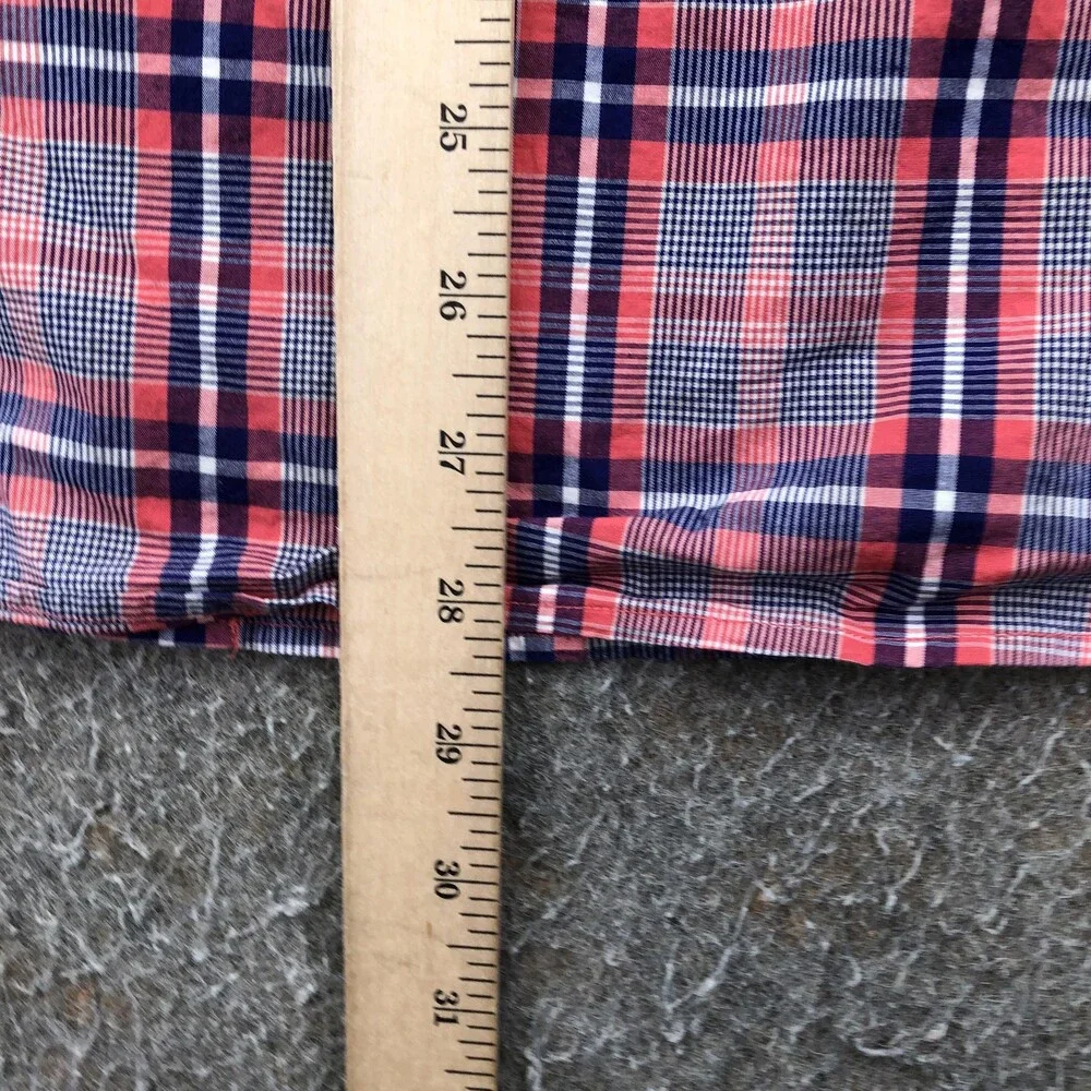 Banana Republic Shirt Mens Large Multicolor Plaid Short Sleeve Button Up Casual